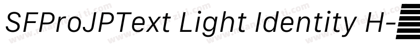 SFProJPText Light Identity H字体转换